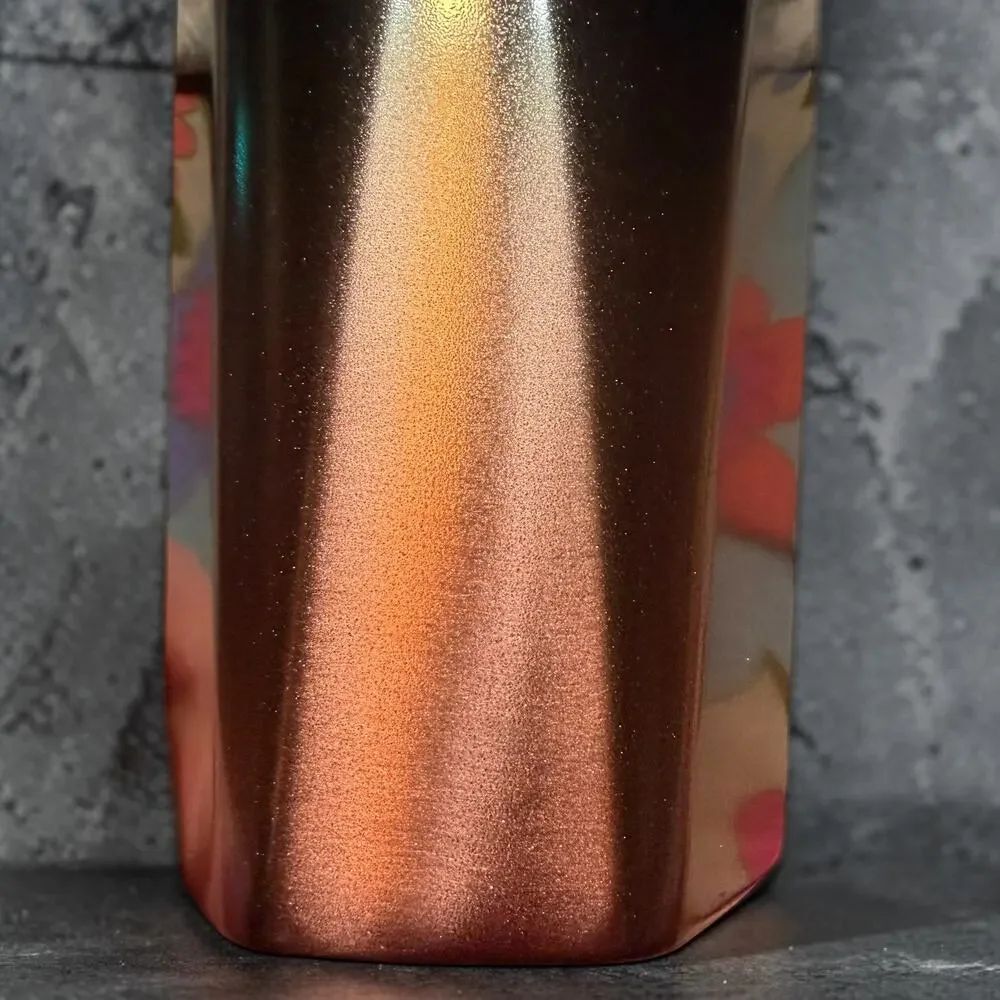 Starbucks 2022 Emerald Green Rose Gold 24 Oz Faceted Tumbler NWT - Picture 3 of 11